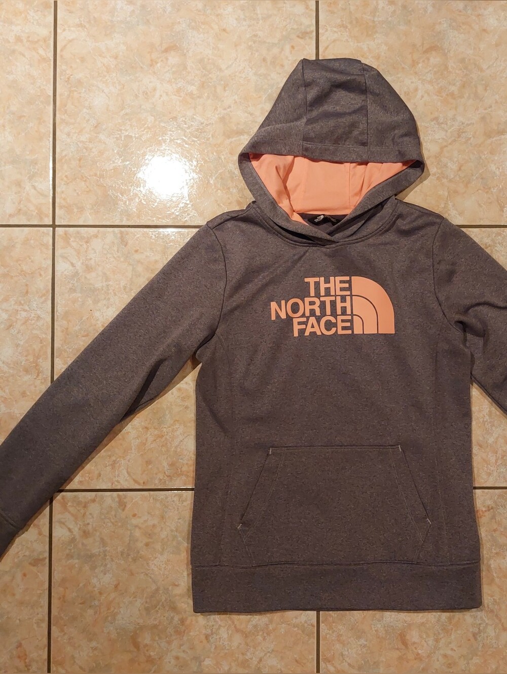 Women's The North Face Gray Hoodie with Pink Lining